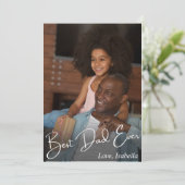 Carte Meilleur Papa Personnalisé avec Photo (Debout devant)