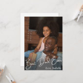 Carte Meilleur Papa Personnalisé avec Photo (Devant/Arrière en situation)