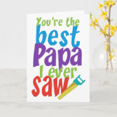 Carte Meilleur Papa que j'aie jamais vu (Fleur jaune)