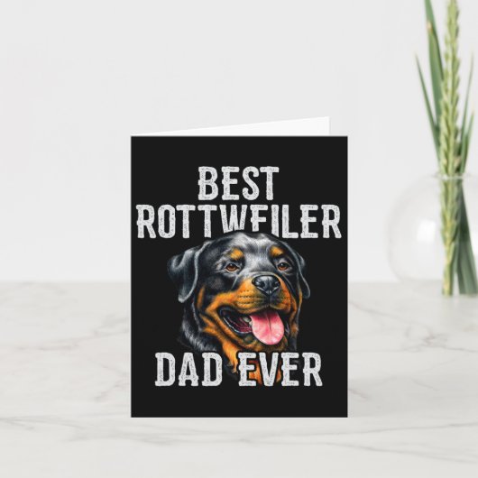 Carte Meilleur papa Rottweiler de tous les temps Papa ch (Devant)