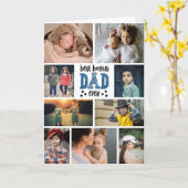 Carte Meilleur papa supplémentaire jamais Collage de pho (Fleur jaune)