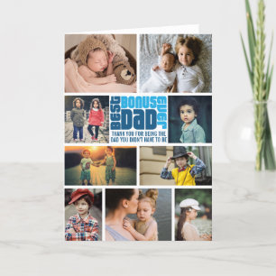 Carte Meilleur Papa Supplémentaire Photo Collage Fête de