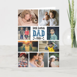 Carte Meilleur Papa Supplémentaire Photo Collage Fête de