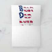 Carte Meilleur Papa USA Drapeau (Intérieur)