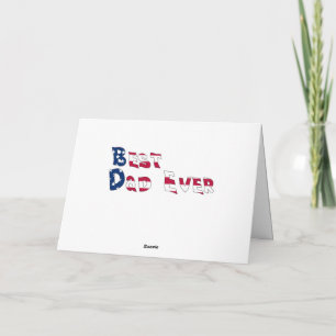 Carte Meilleur Papa USA Drapeau