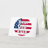 Carte Meilleur Papa USA Drapeau (Devant)