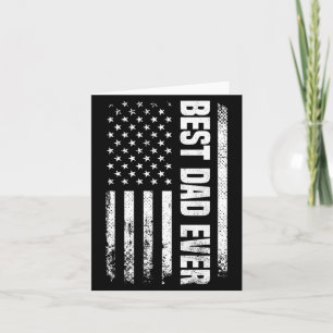Carte Meilleur Papa Usa Drapeau Drôle Patriotique Fête D