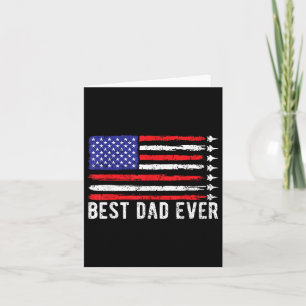 Carte Meilleur Papa Usa Drapeau Fête des Vétérans Patrio