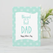 Carte Meilleur Papa Vert Menthe Daisy (Debout devant)