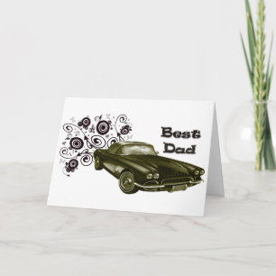 Carte Meilleur papa Vintage classique voiture cadeaux d'