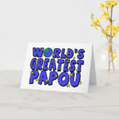 Carte Meilleur Papou du monde (Fleur jaune)