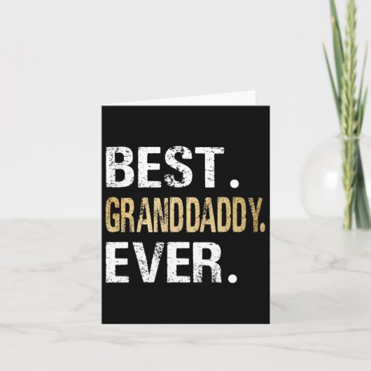 Carte Meilleur Papy Ever Cadeaux De Petite-Fille Gran (Devant)