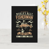 Carte Meilleur pêcheur du monde (Fleur jaune)