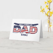 Carte Meilleur père américain de tous les temps (Fleur jaune)