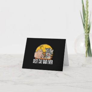 Carte Meilleur père de chat jamais Funny Chat papa pèr