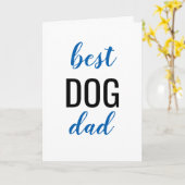 Carte Meilleur père de chien (Fleur jaune)