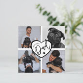 Carte Meilleur père de chien | Collage de photos (Debout devant)