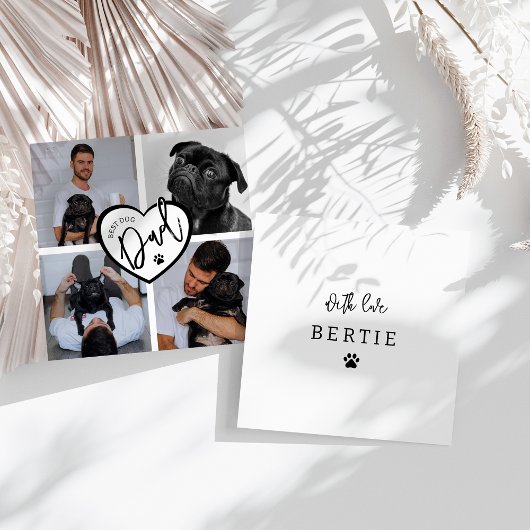Carte Meilleur père de chien | Collage de photos