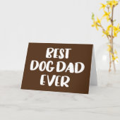 Carte Meilleur père de chien jamais (Fleur jaune)