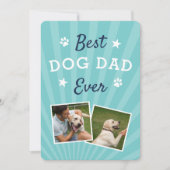 Carte Meilleur père de chien jamais | Photo Fête des pèr (Devant)