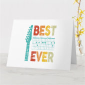 Carte Meilleur père de guitare de tous les temps accords (Fleur jaune)