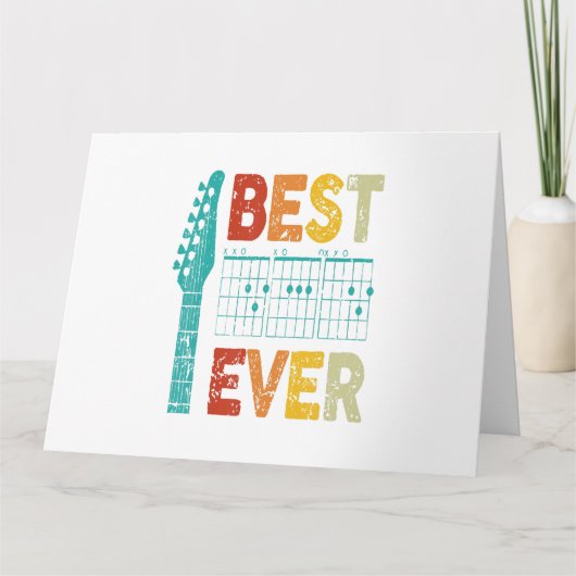 Carte Meilleur père de guitare de tous les temps accords (Devant)