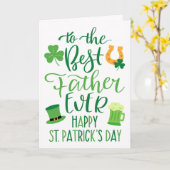 Carte Meilleur Père pour la Saint-Patrick  (Fleur jaune)
