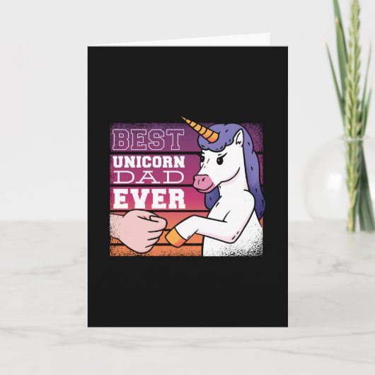 Carte Meilleur Père Unicorne Jamais Fantastique Papa (Devant)