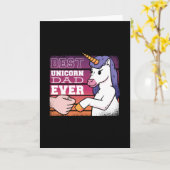 Carte Meilleur Père Unicorne Jamais Fantastique Papa (Fleur jaune)
