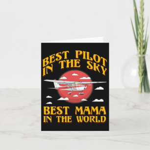 Carte Meilleur pilote du ciel Meilleure maman du monde F