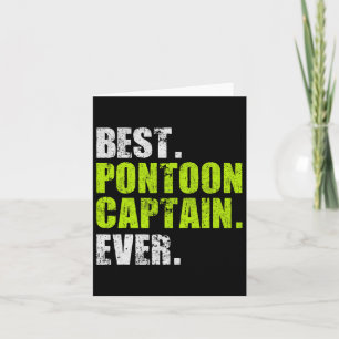 Carte Meilleur Ponton Capitaine Jamais Drôle Bateau Cade