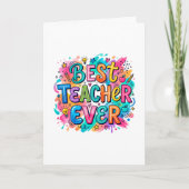 Carte Meilleur Professeur Colorée (Devant)