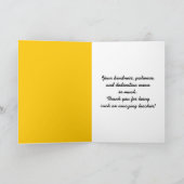 Carte Meilleur Professeur Colorée (Intérieur)
