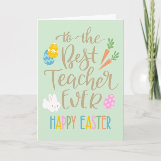 Carte Meilleur Professeur de Tous les Temps Typographie  (Devant)