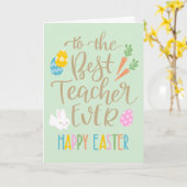 Carte Meilleur Professeur de Tous les Temps Typographie  (Fleur jaune)