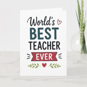 Carte Meilleur Professeur du Monde