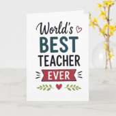 Carte Meilleur Professeur du Monde (Fleur jaune)
