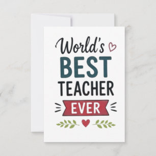 Carte Meilleur Professeur du Monde
