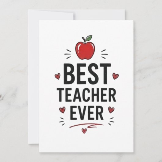 Carte Meilleur Professeur Ever (Devant)