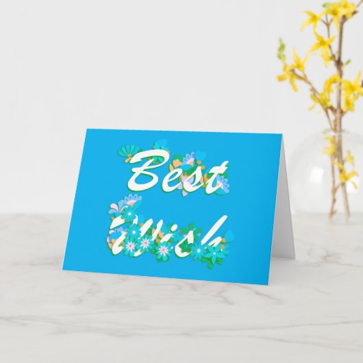 Carte Meilleur souhait (Fleur jaune)