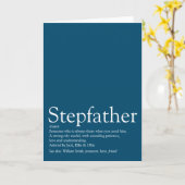 Carte Meilleur Stepfather du monde, Stepdad Definition B (Fleur jaune)
