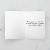 Carte Meilleur travail femme anniversaire (Intérieur)