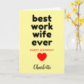 Carte Meilleur travail femme anniversaire (Fleur jaune)