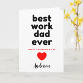 Carte Meilleur travail Papa Saint Valentin (Fleur jaune)