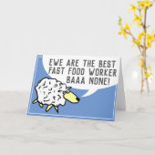 Carte Meilleur Travailleur de Restauration Rapide Sans É (Fleur jaune)