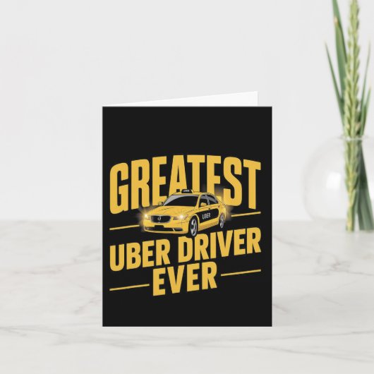 Carte Meilleur Uber Driver Jamais Uber Driver Funny 1 (Devant)