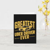 Carte Meilleur Uber Driver Jamais Uber Driver Funny 1 (Fleur jaune)