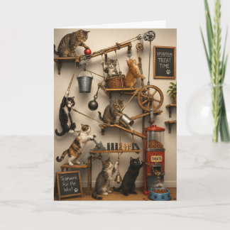 Carte Meilleure Amie Chats Rube Goldberg Juste Par