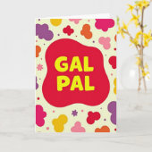 Carte Meilleure Amie Gal Pal (Fleur jaune)