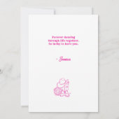 Carte Meilleure amie rose de l'Ouest Script Joyeuse Gale (Dos)